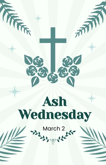 Free Ash Wednesday Poster Template to Edit Online