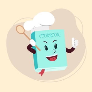Cartoon Cookbook Illustration
