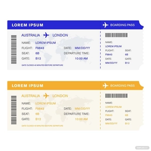 Flight Ticket Vector