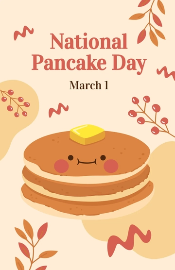 Free National Pancake Day Poster Template to Edit Online