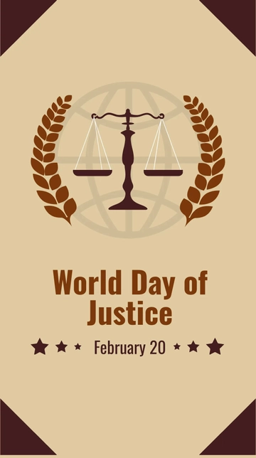 Free World Day Of Social Justice Whatsapp Post Template to Edit Online