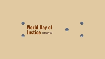 Free World Day Of Social Justice Youtube Banner Template to Edit Online
