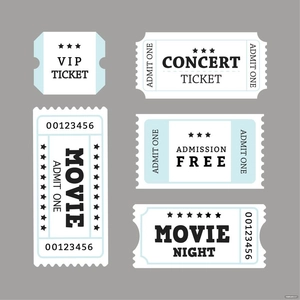 White Ticket Vector