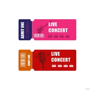Concert Ticket Vector