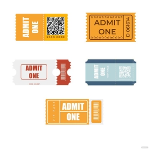 Admit One Ticket Vector