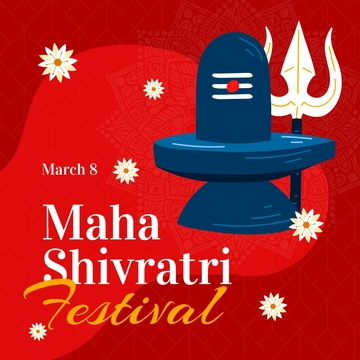 Free Maha Shivratri Festival Instagram Post Template to Edit Online