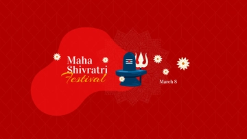 Free Maha Shivratri Festival Youtube Banner Template to Edit Online