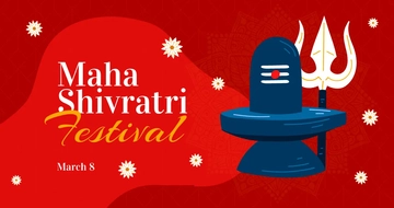Free Maha Shivratri Festival Facebook Post Template to Edit Online