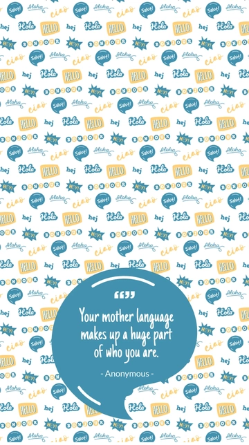 Free International Mother Language Day Quote Snapchat Geofilter Template to Edit Online