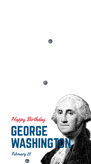 Free George Washington's Birthday Snapchat Geofilter Template to Edit Online