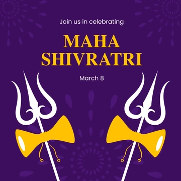 Free Maha Shivratri Event Linkedin Post Template to Edit Online