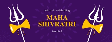 Free Maha Shivratri Event Facebook Cover Template to Edit Online