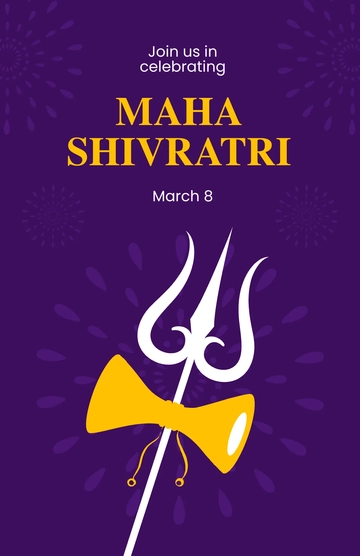 Free Maha Shivratri Event Poster Template to Edit Online