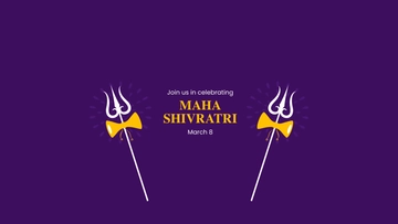 Free Maha Shivratri Event Youtube Banner Template to Edit Online