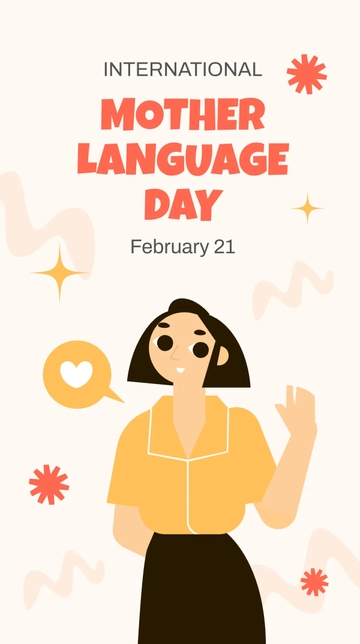 Free International Mother Language Day Whatsapp Post Template to Edit Online
