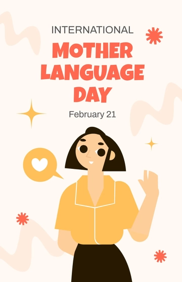 Free International Mother Language Day Poster Template to Edit Online