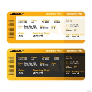 Travel Ticket Vector