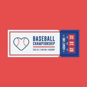 Baseball Ticket Vector