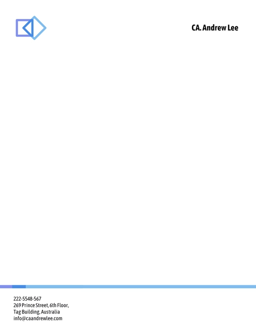 CA Letterhead Format