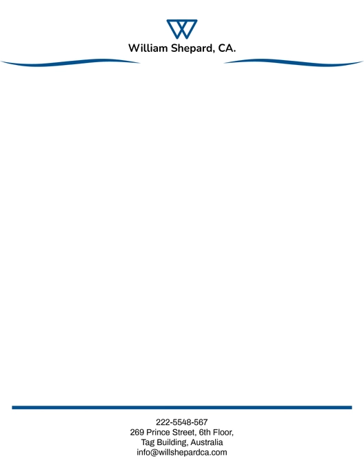 Professional CA Letterhead Template
