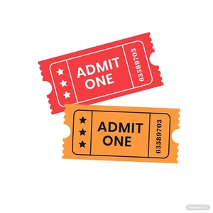 Cartoon Ticket Vector