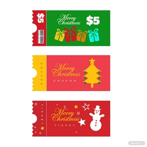 Christmas Ticket Vector