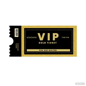VIP Ticket Vector