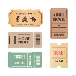 Retro Ticket Vector