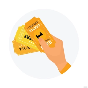 Hand Holding Ticket Vector