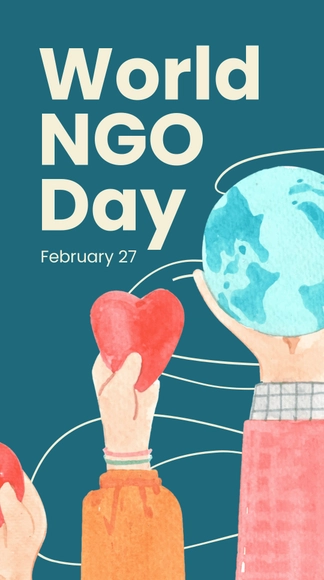 Free World NGO Day WhatsApp Post Template to Edit Online