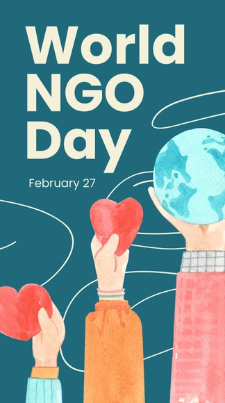 Free World NGO Day Instagram Story Template to Edit Online