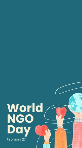 Free World NGO Day Snapchat Geofilter Template to Edit Online