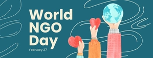Free World NGO Day Facebook Cover Template to Edit Online