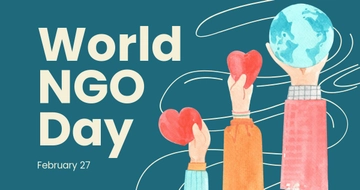 Free World NGO Day Facebook Post Template to Edit Online