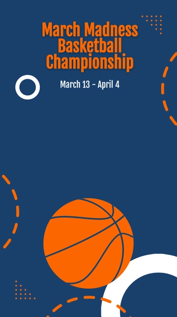 Free March Madness Basketball Championship Snapchat Geofilter Template to Edit Online