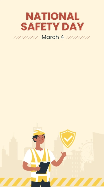 Free National Safety Day Snapchat Geofilter Template to Edit Online