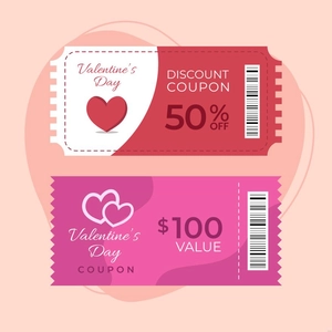 Valentine Coupon Illustration