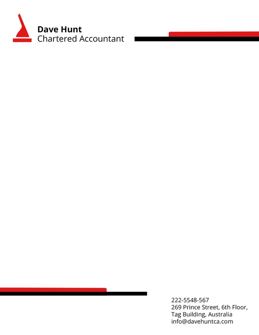 Official Chartered Accountant Letterhead Template