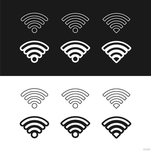 Transparent WiFi Vector