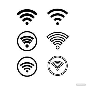 Black Wifi Vector