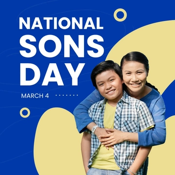 Free National Sons Day Instagram Post Template to Edit Online