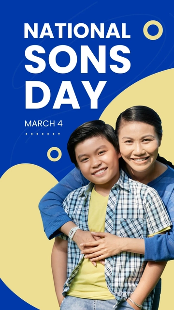 Free National Sons Day WhatsApp Post Template to Edit Online