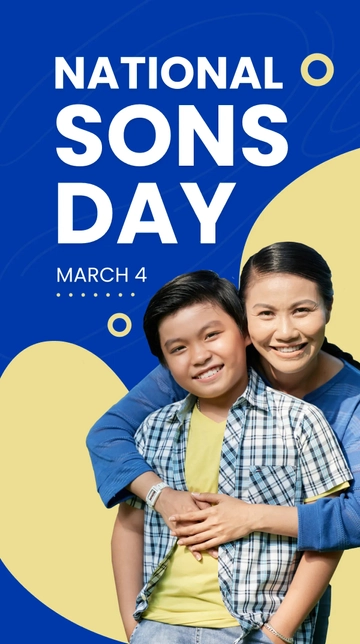 Free National Sons Day Instagram Story Template to Edit Online