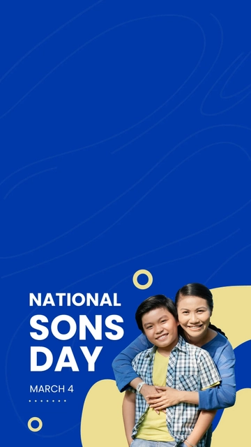Free National Sons Day Snapchat Geofilter Template to Edit Online