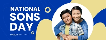 Free National Sons Day Facebook Cover Template to Edit Online