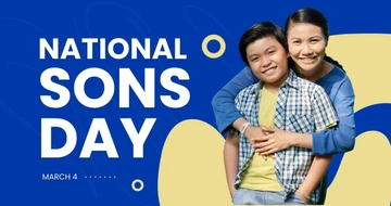 Free National Sons Day Facebook Post Template to Edit Online