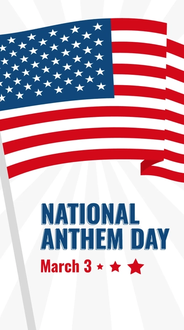 Free National Anthem Day WhatsApp Post Template to Edit Online