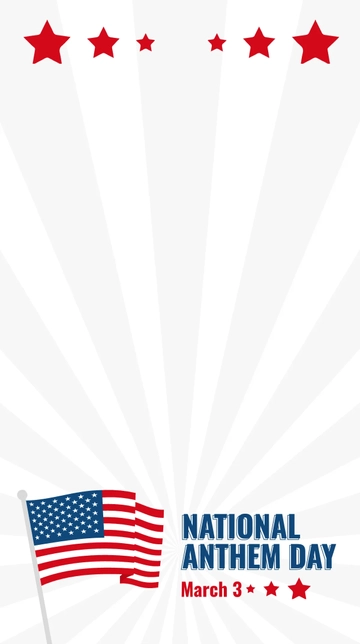 Free National Anthem Day Snapchat Geofilter Template to Edit Online