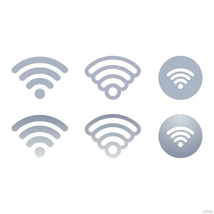 Grey WiFi Vector