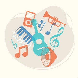 Transparent Music Illustration